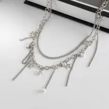Stylish Layered Star Pearl Tassel Trouser Chain - ArtGalleryZen