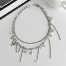 Stylish Layered Star Pearl Tassel Trouser Chain - ArtGalleryZen
