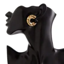 Stylish Leopard C Shaped Stud Earrings - ArtGalleryZen