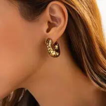 Stylish Leopard C Shaped Stud Earrings - ArtGalleryZen
