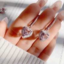 Swarovski Crystal Heart Earrings - ArtGalleryZen
