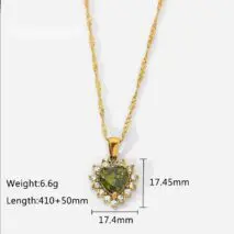 Swarovski Crystal Heart Pendant Necklace - ArtGalleryZen