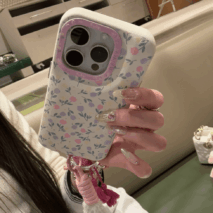 Sweet Tulip iPhone Case With Plush Lanyard - ArtGalleryZen