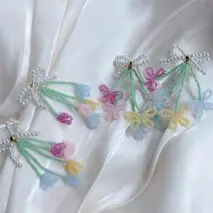 Transformable Tulip To Butterfly Beaded Earrings - ArtGalleryZen