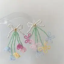 Transformable Tulip To Butterfly Beaded Earrings - ArtGalleryZen