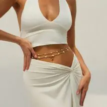 Trendy 2pcs Pearl Starfish Seed Beaded Waist Chain Set - ArtGalleryZen