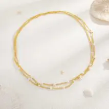 Trendy 2pcs Pearl Starfish Seed Beaded Waist Chain Set - ArtGalleryZen
