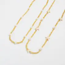 Trendy 2pcs Pearl Starfish Seed Beaded Waist Chain Set - ArtGalleryZen