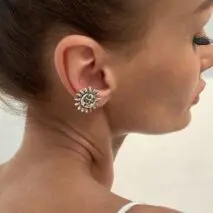 Trendy Gold Silver Plated Sun Ear Cuff Earring - ArtGalleryZen