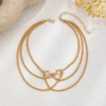 Trendy Hollow Star Layering Curb Arm Chain - ArtGalleryZen