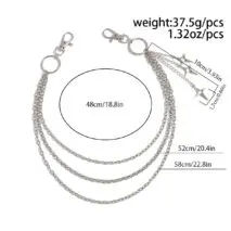 Trendy Layered Hollow Star Pendant Trouser Chain - ArtGalleryZen