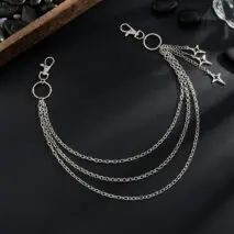 Trendy Layered Hollow Star Pendant Trouser Chain - ArtGalleryZen
