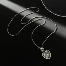 Trendy Toggle Clasp Rhinestone Heart Pendant Long Chain Necklace - ArtGalleryZen