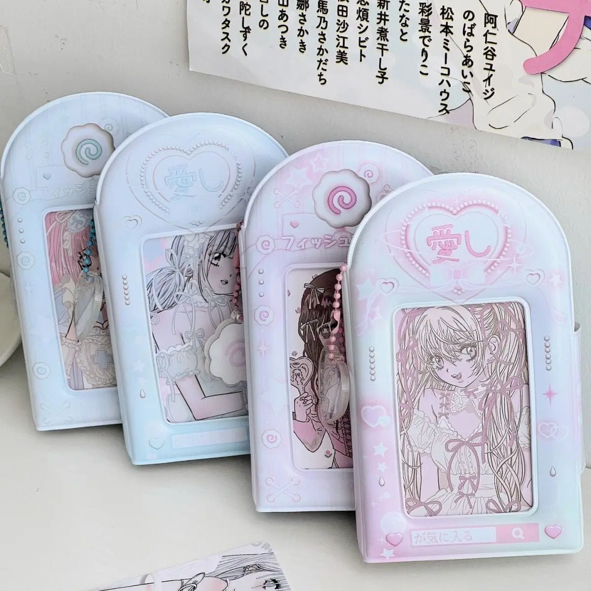 Y2K Heart Narutomaki Kpop 3 Inch Mini Photocard Album - ArtGalleryZen