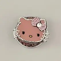 Y2K Leopard Hello Kitty Rhinestone Magnetic Stand iPhone Case - ArtGalleryZen