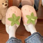 Adorable Strawberry Plush Slippers – view 11