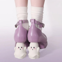 Y2K Halloween Ghost High Heels Mary Jane Shoes