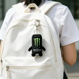 Cute Monster Energy Drink Can Plush Keychain - view 2
