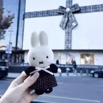 Adorable Black Dress Miffy Chef Miffy Plush Keychain Doll - Image 4