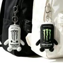 Cute Monster Energy Drink Can Plush Keychain