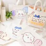 Cute Chiikawa Plush Embroidered Canvas Tote Bag