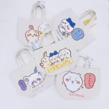 Cute Chiikawa Plush Embroidered Canvas Tote Bag - Image 4