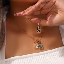 18K Gold Plated Stainless Steel Tarot Card Necklace - ArtGalleryZen