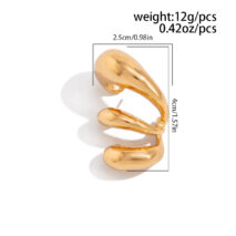 Geometric Liquid Flow Waterdrop Earrings - Image 10