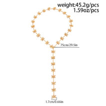 Elegant Gold Silver Plated Bowknot Y Necklace - Image 9