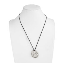 Geometric Irregular Pendant Wax Cord String Necklace - Image 8