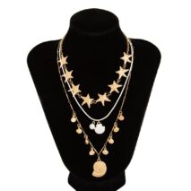 3 Pcs Bohemia Enamel Shell Conch Starfish Charm Wax Cord Necklace Set - ArtGalleryZen