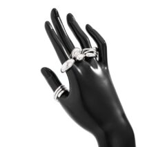 4 Pcs Chunky Abstract Waterdrop Ring Set - ArtGalleryZen
