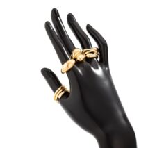 4 Pcs Chunky Abstract Waterdrop Ring Set - ArtGalleryZen