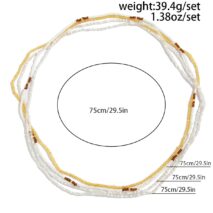 4 Pcs Seed Beaded Waist Chain Set - ArtGalleryZen