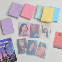 50Pcs/Pack Glitter Laser Heart Kpop Photocard Sleeves - ArtGalleryZen