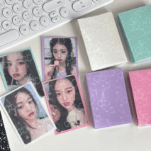 50Pcs/Pack Glitter Laser Heart Kpop Photocard Sleeves - ArtGalleryZen