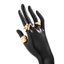 5 Pcs Abstract Irregular Waterdrop Ring Set - ArtGalleryZen