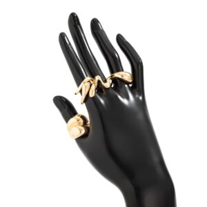 5 Pcs Abstract Irregular Waterdrop Ring Set - ArtGalleryZen
