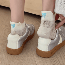6 Pieces Solid Color Bow Socks - ArtGalleryZen