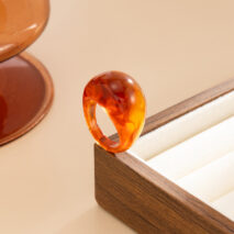 Chunky Resin Ring - Bold Minimalist Statement Jewelry for Women - Image 9