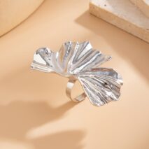 Abstract Chunky Lotus Leaf Ring - ArtGalleryZen