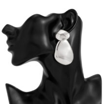 Abstract Glossy Duo Waterdrop Stud Earrings - ArtGalleryZen