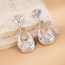 Abstract Gold Silver Plated Waterdrop Dangle Earrings - ArtGalleryZen