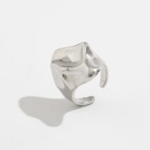 Abstract Irregular Liquid Waterdrop Open Ring - ArtGalleryZen