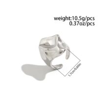 Abstract Irregular Liquid Waterdrop Open Ring - ArtGalleryZen
