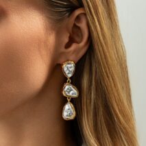 Abstract Pearl Waterdrop Dangle Earrings - ArtGalleryZen