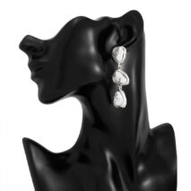 Abstract Pearl Waterdrop Dangle Earrings - ArtGalleryZen