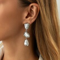 Abstract Pearl Waterdrop Dangle Earrings - ArtGalleryZen