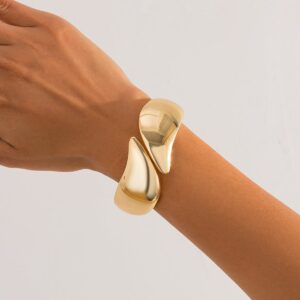 Abstract Waterdrop Glossy Bangle Bracelet - ArtGalleryZen