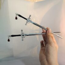 Ancient Style Crystal Pendant Sword Hair Fork Hair Pin - ArtGalleryZen